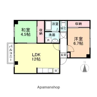 ぴあの【202号室】の間取り