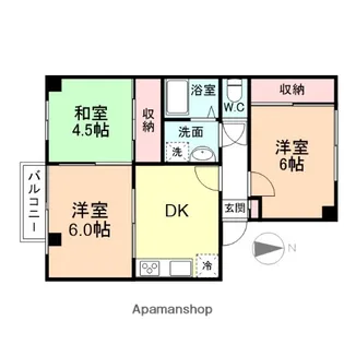 ぴあの【204号室】の間取り