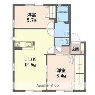 メイワン【1階】の間取り