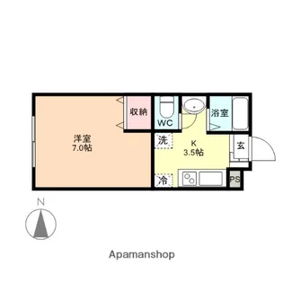 サンハイツ富山C棟【201号室】の間取り