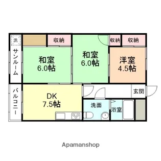 エンゼルハイム布瀬【308号室】の間取り