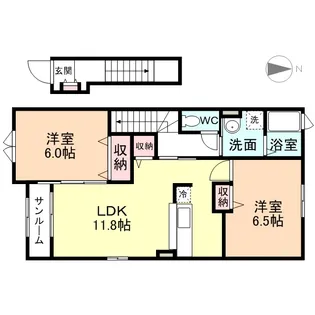 インフィニティーB【2階】の間取り