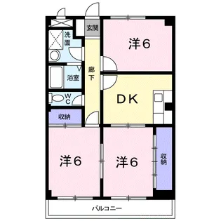 ウインドスクエア【3階】の間取り