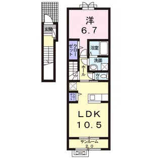 シャインパーク【2階】の間取り