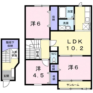グランディールⅣ【2階】の間取り