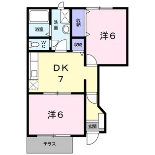 セトル二杉Ⅱ A棟【1階】の間取り