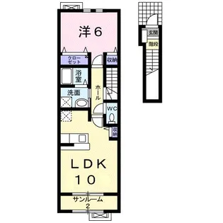サニーⅠ【2階】の間取り