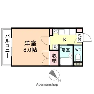 アイリスまこと【213号室】の間取り