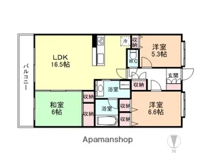 ポレスター掛尾【6階】の間取り