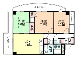 エクシーブ中野【2階】の間取り