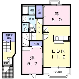 エスペランス・K【2階】の間取り