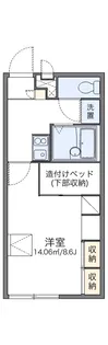 レオパレス京浜建物水橋ハイムC【107号室】の間取り