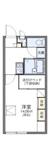 レオパレス京浜建物水橋ハイムA【107号室】の間取り