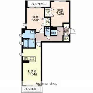 MAST TOWN BLOOM【2階】の間取り