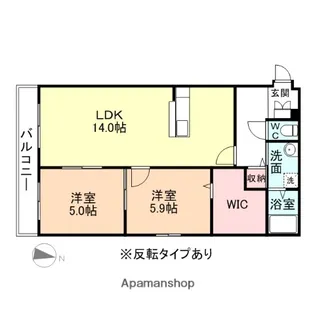 エスポワール藤の木【2階】の間取り