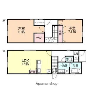富山県富山市婦中町宮ケ島【一戸建】の間取り