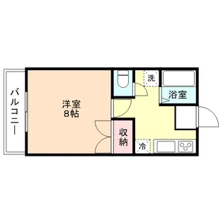 自由ヶ丘ハイツ【2階】の間取り