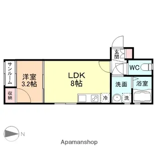 FELIZ【201号室】の間取り