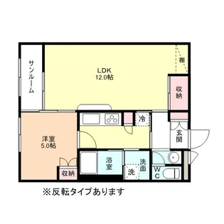 レオパレスシェルテニナガワ【107号室】の間取り