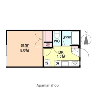 フォンティーヌ・エミ【101号室】の間取り