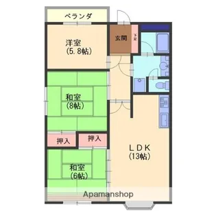 イエローハイツ【3階】の間取り