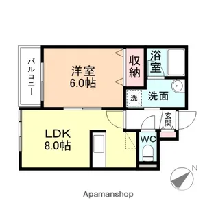 ペルレ平安【5階】の間取り