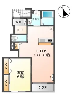 エクスグランド田中【1階】の間取り