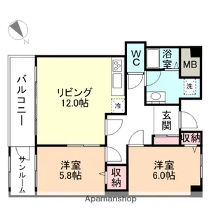 アーデルテラス芝園【1階】の間取り