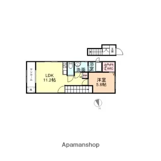 LE LIEN NAGAE (ル リアン ナガエ)【2階】の間取り