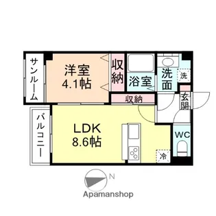 CALA ROSSO【3階】の間取り