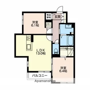 グリーン・シャトーⅠ【1階】の間取り