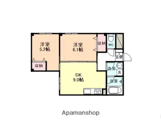 南布瀬ハウス【1階】の間取り