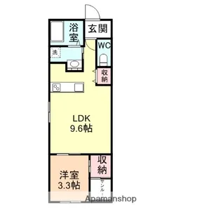アヴァンセ五福【102号室】の間取り