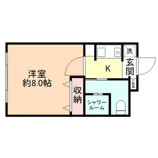 1Kの間取り画像