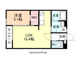 FELICE二俣新町 A棟【1階】の間取り