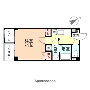 I−VITA TENSHOJI【105号室】の間取り