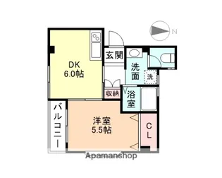 コーポ ダン【201号室】の間取り