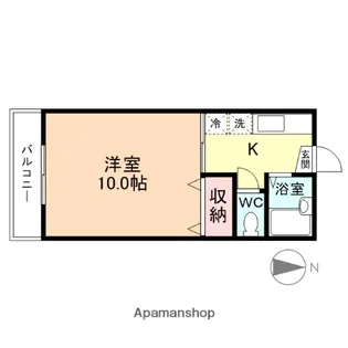 コーポ上堀【105号室】の間取り