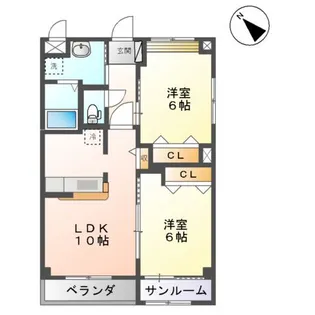 アプリーレ【2階】の間取り