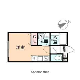 CHENAS LIN Ⅱ【106号室】の間取り