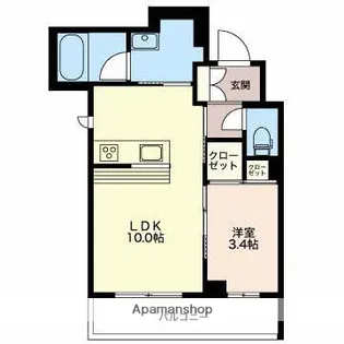セルディーナ下新本町【1階】の間取り