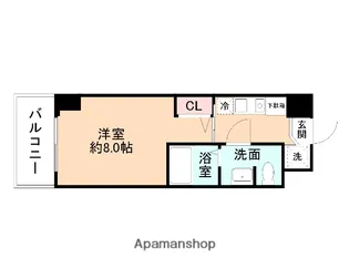 カレッジコート富山大学前【502号室】の間取り