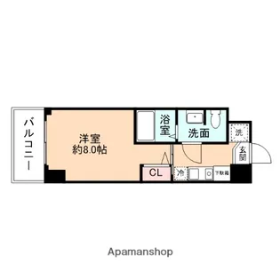 カレッジコート富山大学前【104号室】の間取り