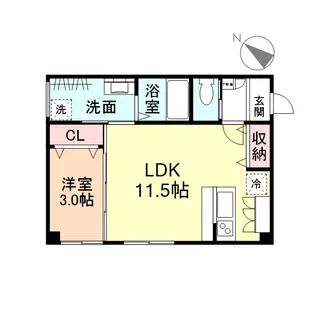 富山県富山市曙町【アパート】の間取り