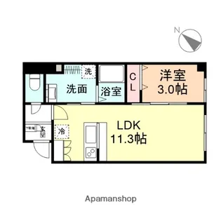富山県富山市曙町【アパート】の間取り
