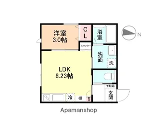 CLOVER柳町.Ⅰ【1階】の間取り