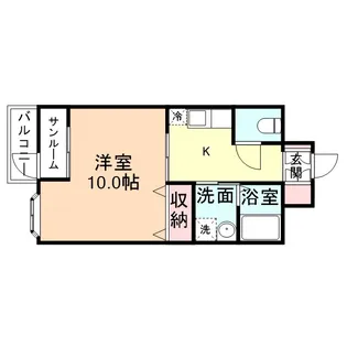 ルイーネ東黒牧【108号室】の間取り