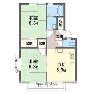 アトレ堀川A【2階】の間取り