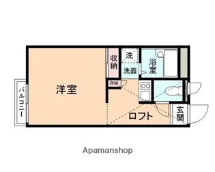 コンフォールTAGAMI B棟【205号室】の間取り