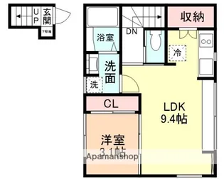INTEGRAL下冨居【2階】の間取り